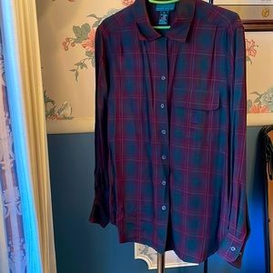 Lauren Ralph Lauren plaid logo flap pocket dress shirt buttons down glen 8 eight